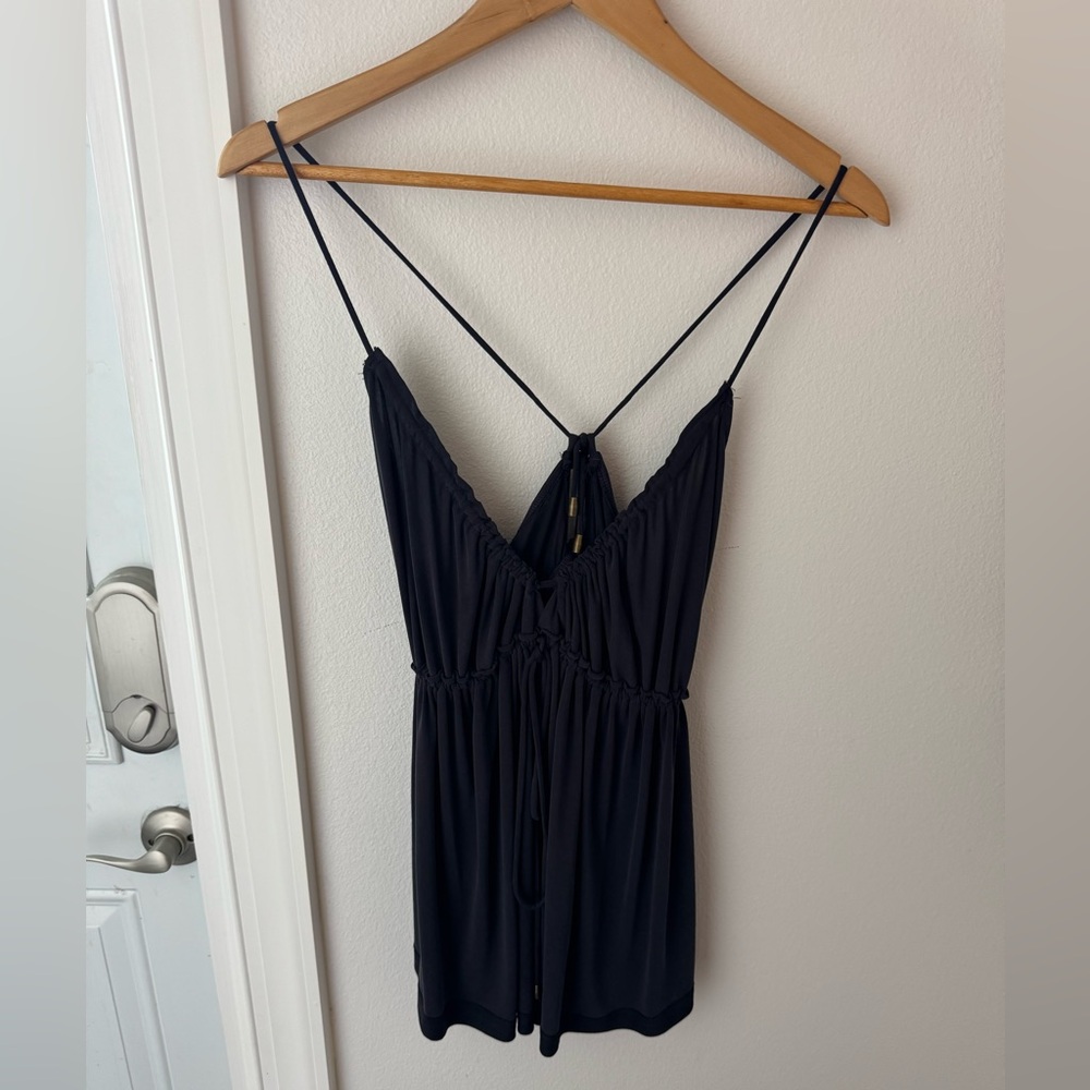 • Free People • Women’s Boho Tank Top Faded Black/Charcoal Grey